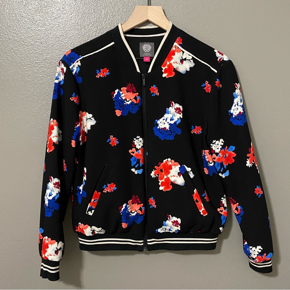 Vince Camuto floral bomber jacket